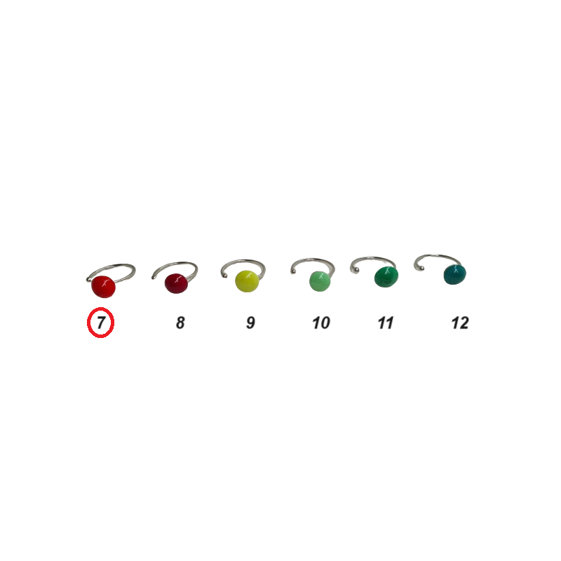 Verstellbare und kombinierbare Ringe aus Muranoglas