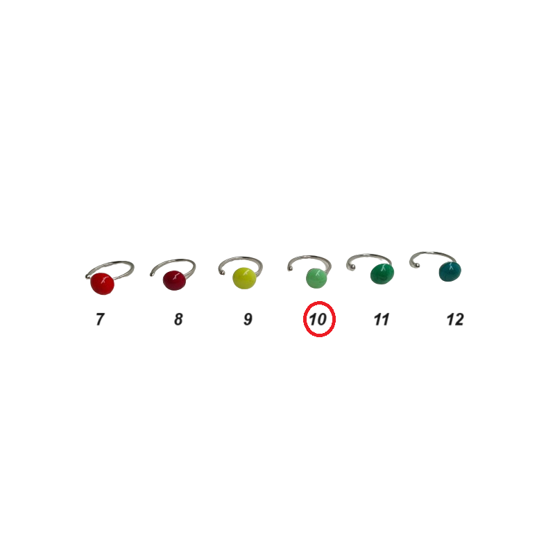 Verstellbare und kombinierbare Ringe aus Muranoglas