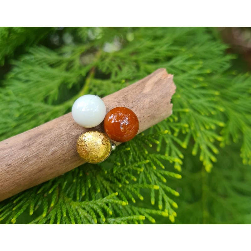 Verstellbare "Blume"-Ringe aus Muranoglas