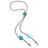 « Galet» long  3 Murano glass beads
