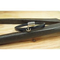 Leather bracelet "Fili" Anchor