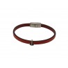 Bracelet "Fili " Ancre Cuir