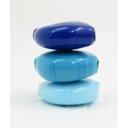 Perles en Verre de Murano "trio" - Bleus Brillants