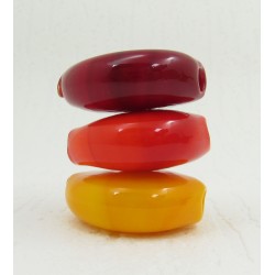 Perlen aus MuranoGlas "trio" rot, orange, gelb gländzen