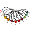 Halskette "Galet" kurze dicke Kordel, aus Muranoglas